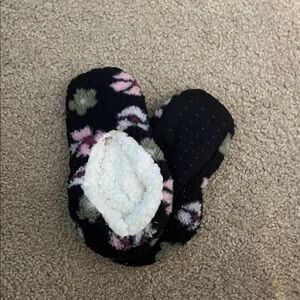 Floral Fleece Lined Slippers